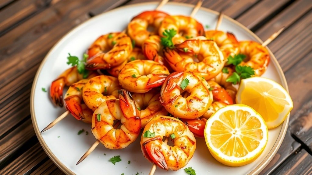 Grilled Lemon Garlic Shrimp