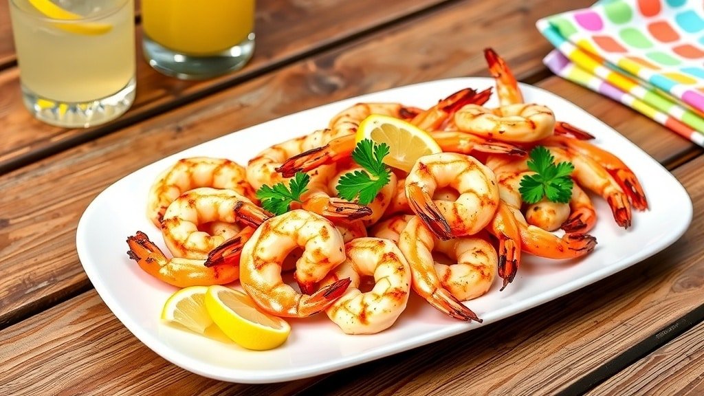 Grilled Lemon Garlic Shrimp