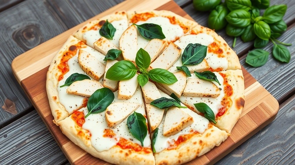 Grilled Chicken Alfredo Pizza