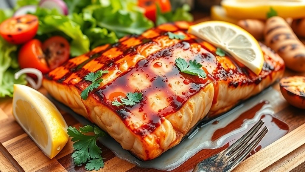 Grilled Maple Glazed Salmon
