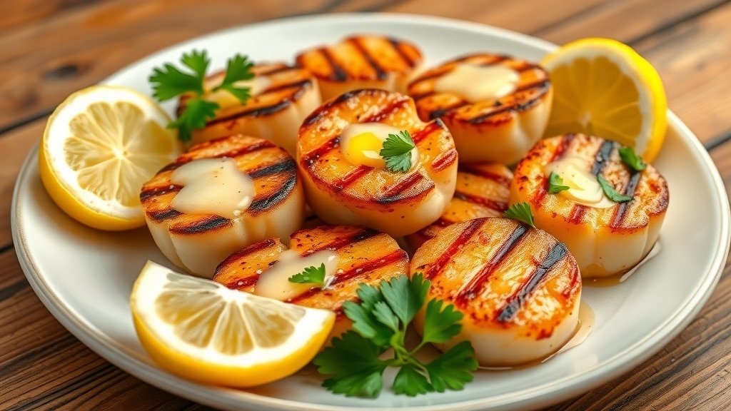 Grilled Garlic Butter Scallops