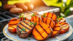 Grilled Sweet Potato Slices