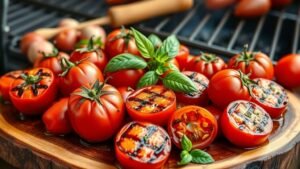 Grilled Garlic Herb Tomatoes