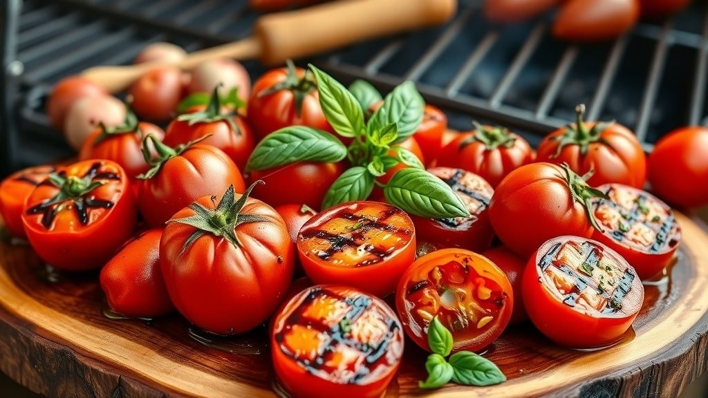 Grilled Garlic Herb Tomatoes