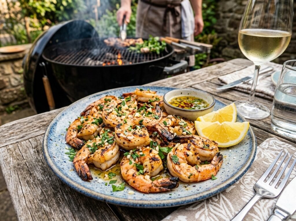 Garlic Butter Grilled Shrimp