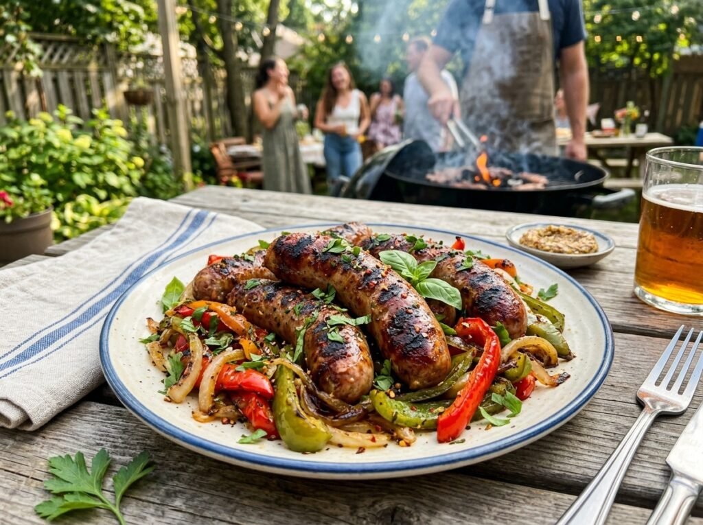 Grilled Sausage and Peppers