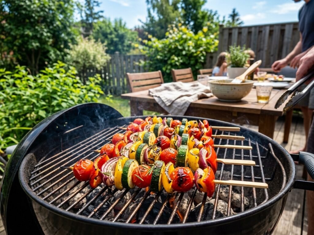 Grilled BBQ Veggie Skewers