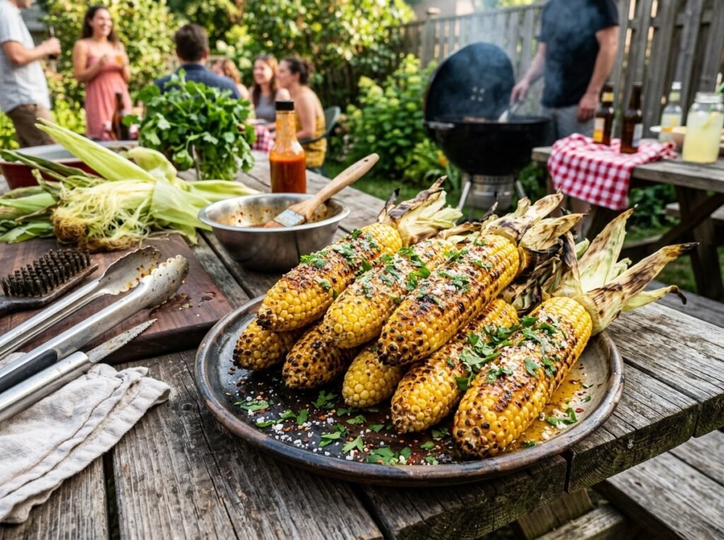 Grilled Corn with Chili Butter