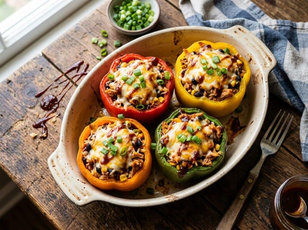 BBQ Chicken Stuffed Peppers