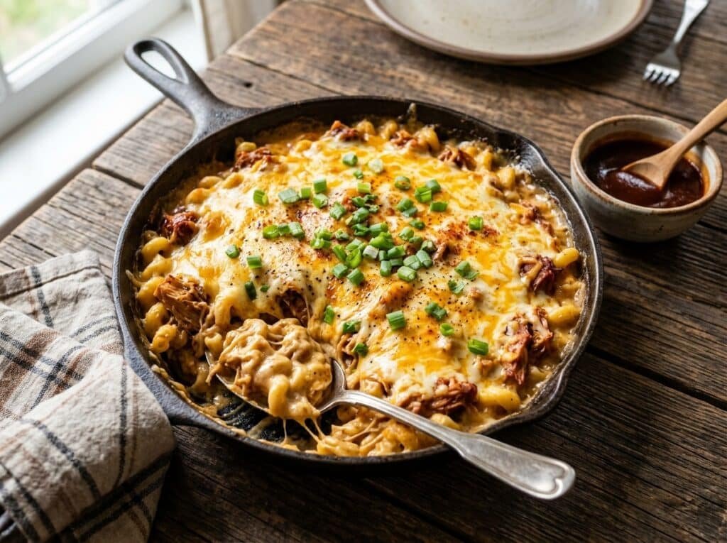 BBQ Mac and Cheese Skillet