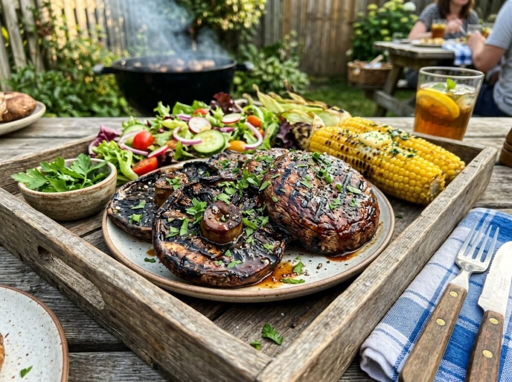 Grilled BBQ Portobello Mushrooms