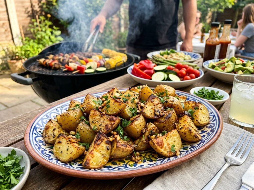 Garlic Herb Grilled Potatoes