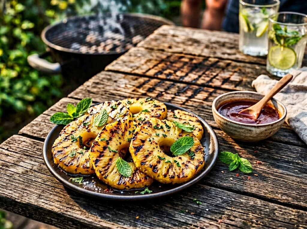 Grilled BBQ Pineapple Slices