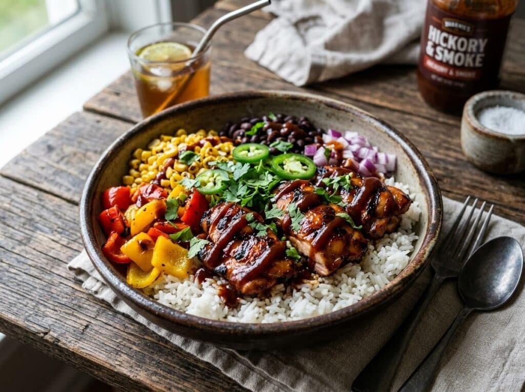 BBQ Chicken Rice Bowls
