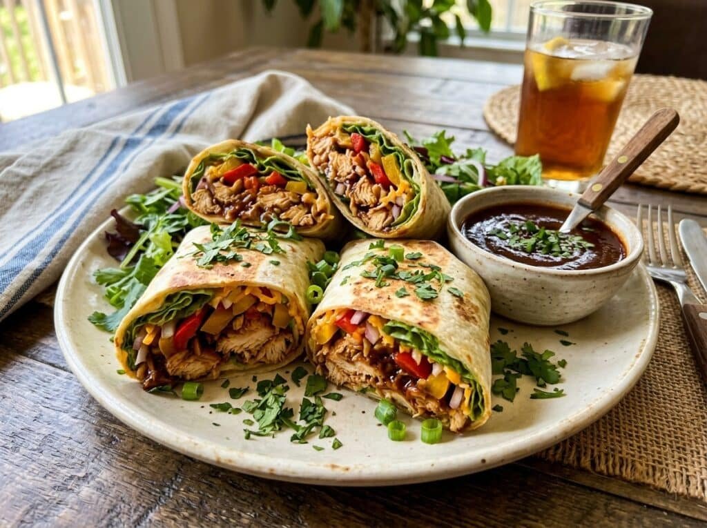 BBQ Chicken Stuffed Wraps