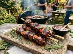 Grilled BBQ Steak Bites