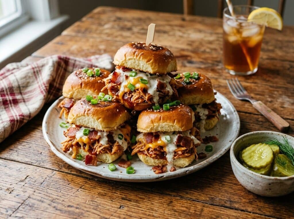 BBQ Chicken Bacon Ranch Sliders