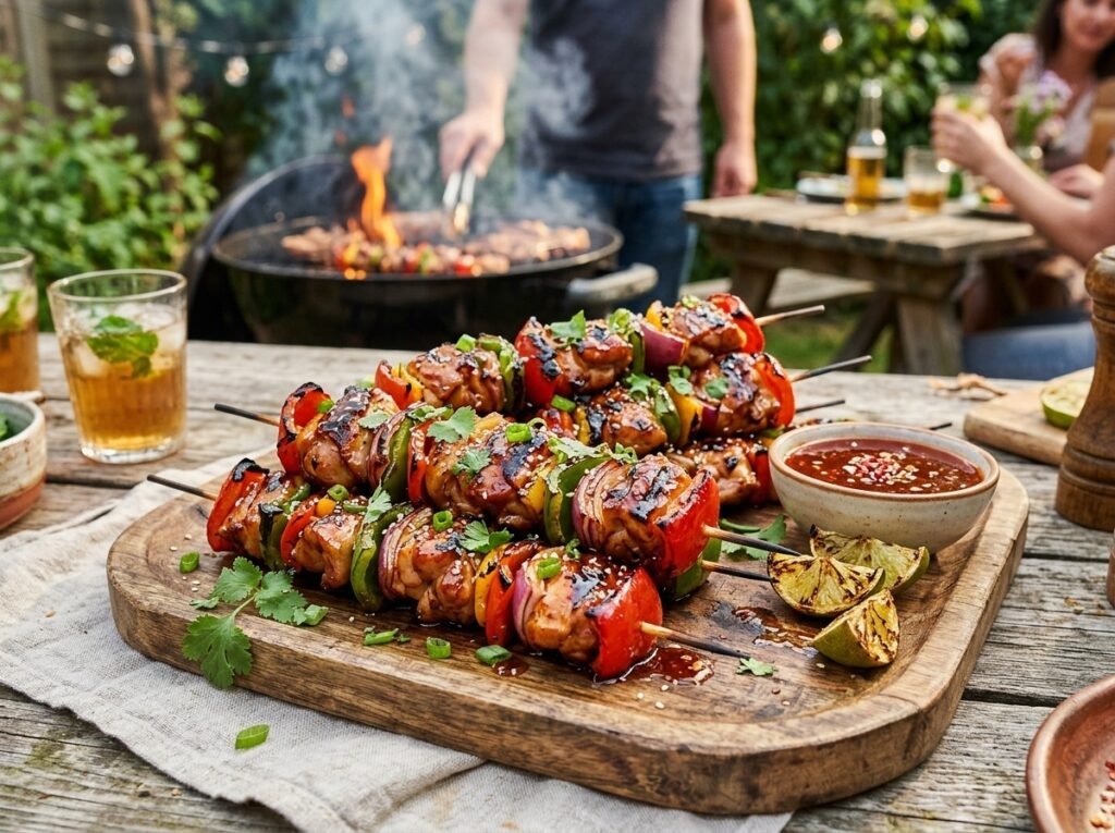 Sweet Chili BBQ Chicken Skewers
