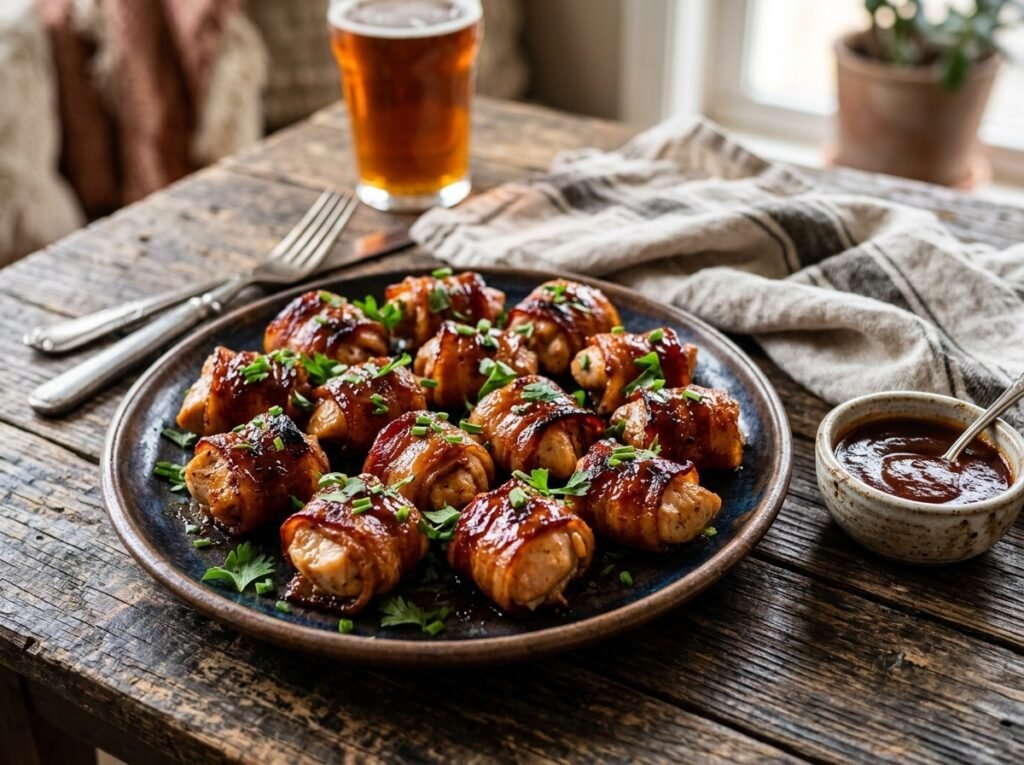 BBQ Bacon Wrapped Chicken Bites
