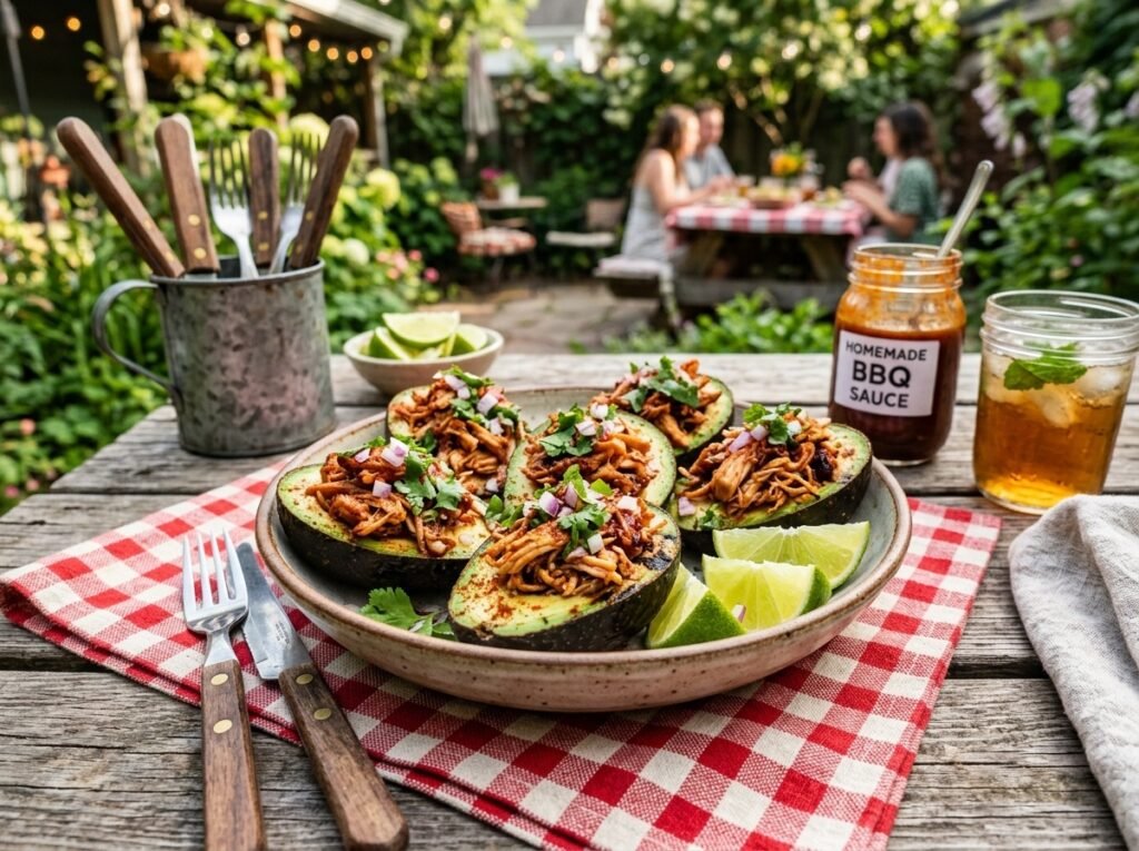 BBQ Chicken Stuffed Avocados