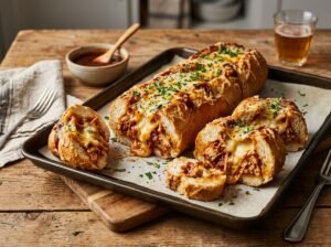 BBQ Chicken Stuffed French Bread