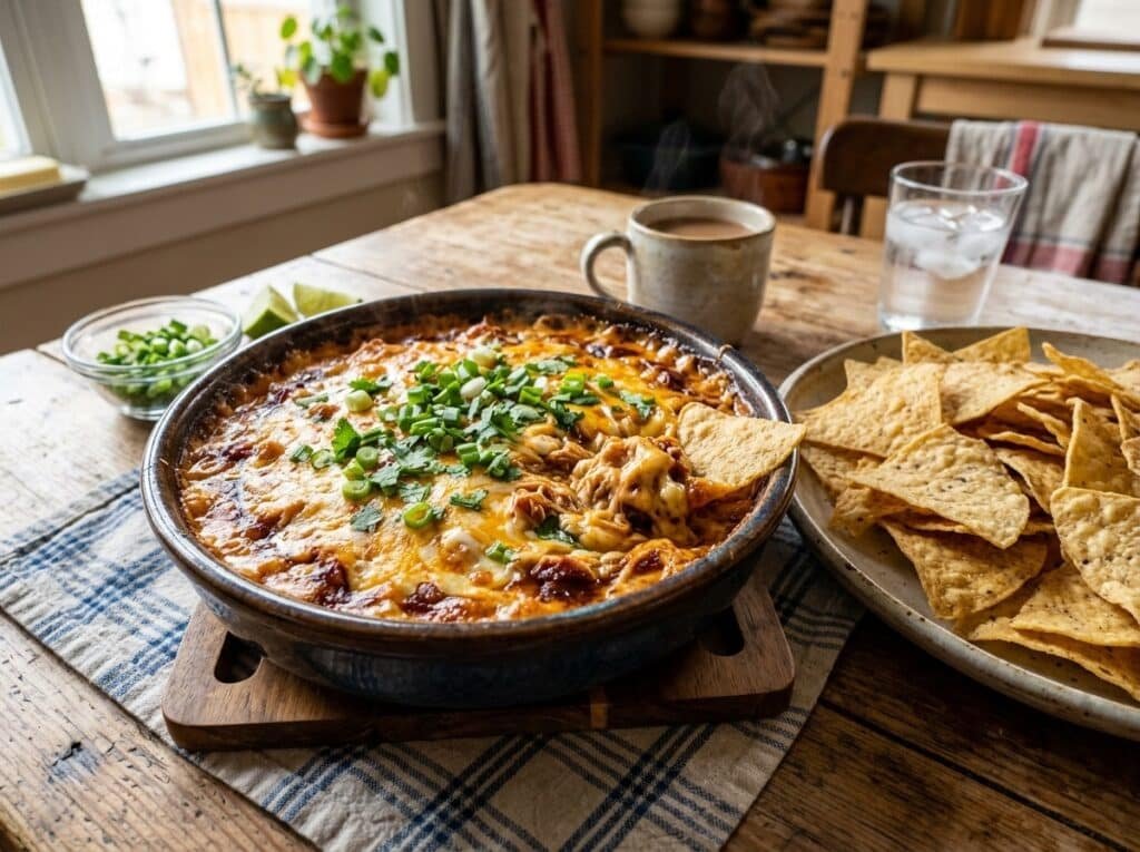 BBQ Chicken Stuffed Queso Dip