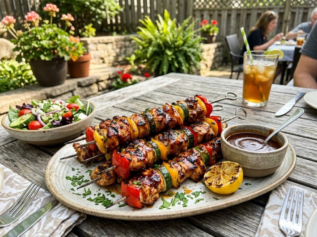 Grilled BBQ Chicken Kabobs