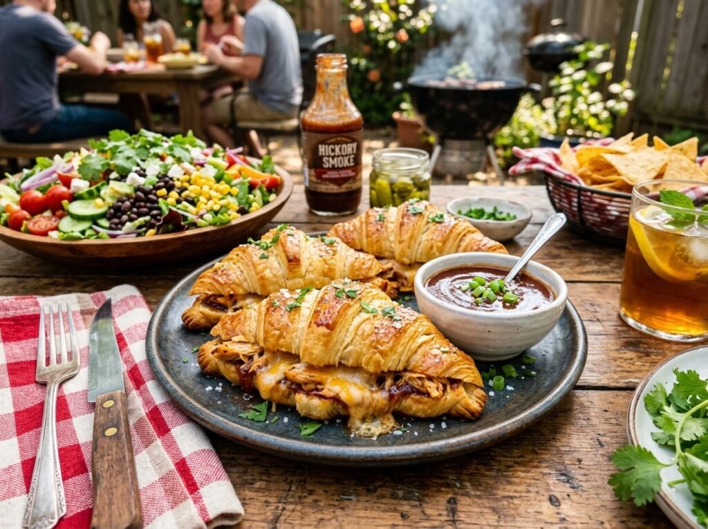 BBQ Chicken Stuffed Croissants