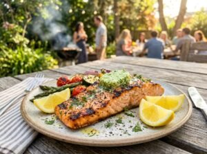 Grilled Herb Butter Salmon