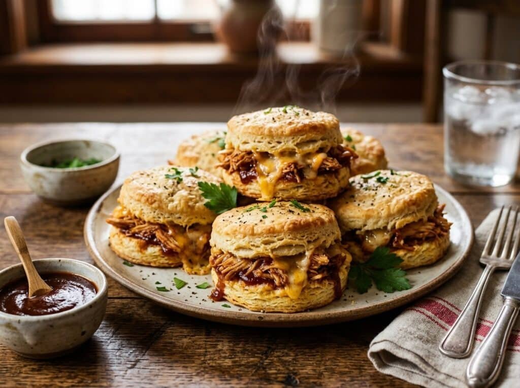 BBQ Chicken Stuffed Biscuits