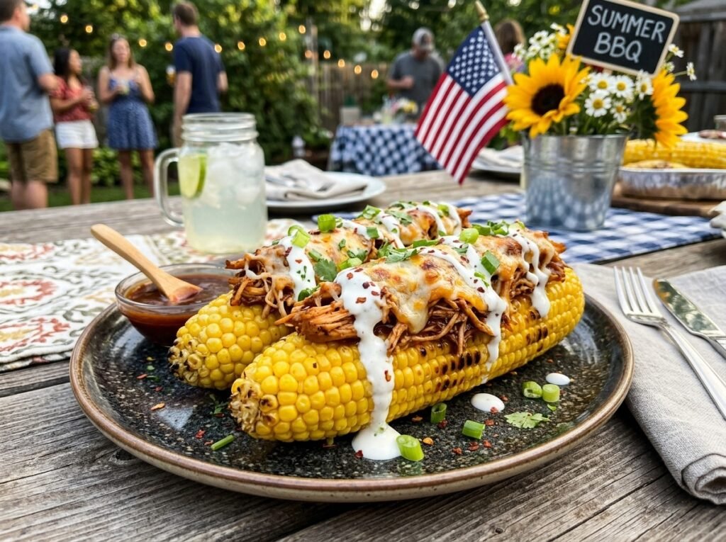 BBQ Chicken Loaded Sweet Corn