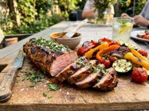 Maple BBQ Grilled Pork Tenderloin