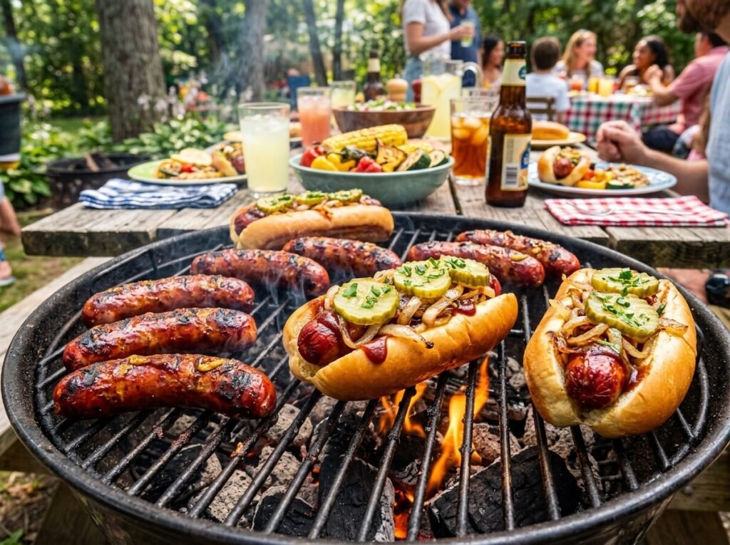 Grilled Spicy BBQ Sausage Links