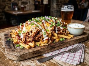 BBQ Chicken Loaded Baked Fries