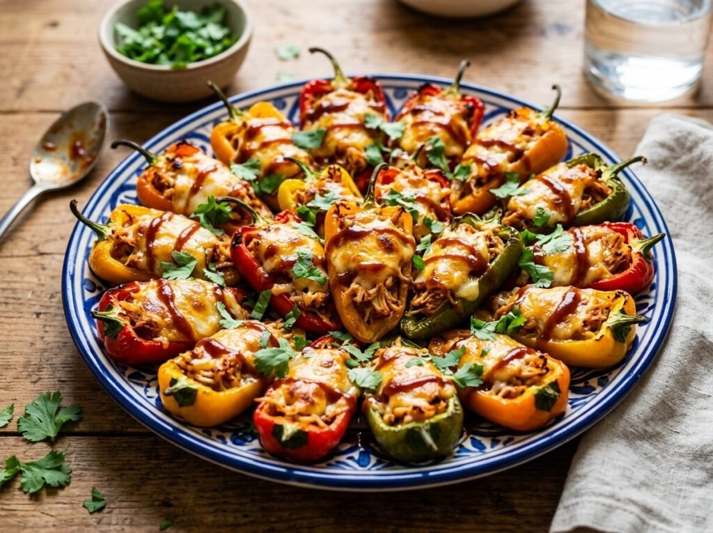 BBQ Chicken Stuffed Mini Peppers