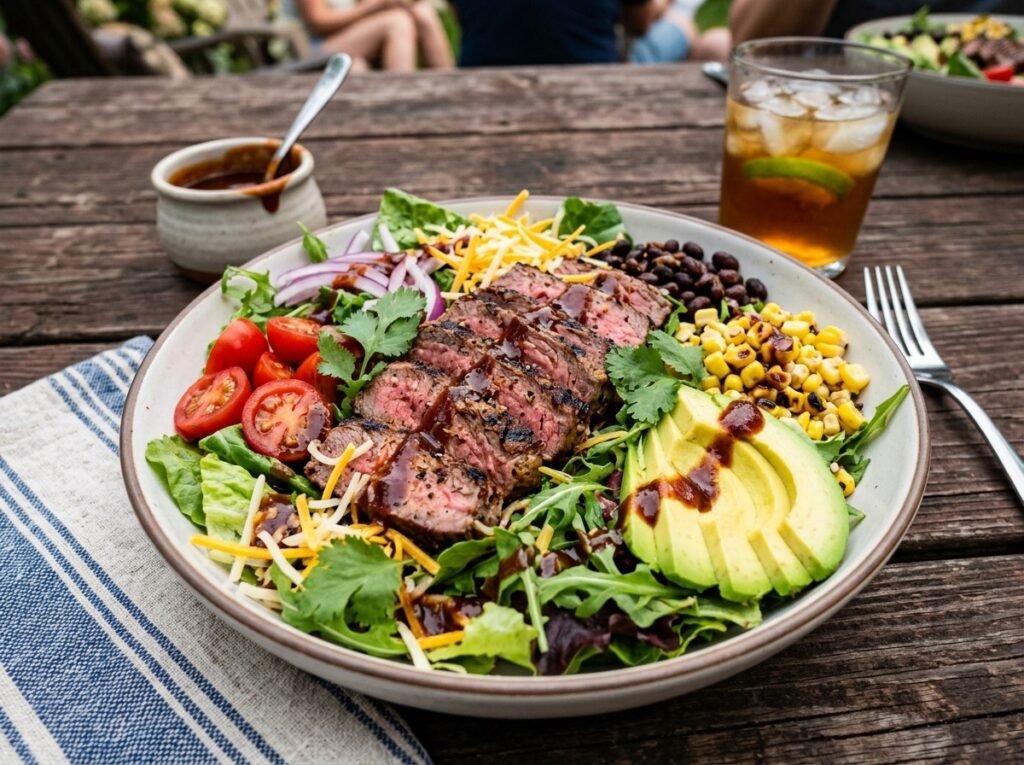 Grilled BBQ Steak Salad Bowls
