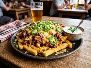 BBQ Chicken Loaded Stuffed Fries