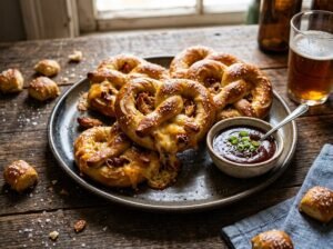 BBQ Chicken Stuffed Soft Pretzels