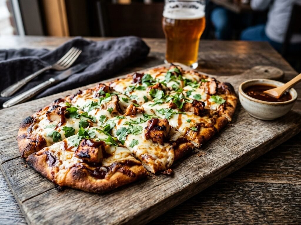 Grilled BBQ Chicken Flatbread Melts