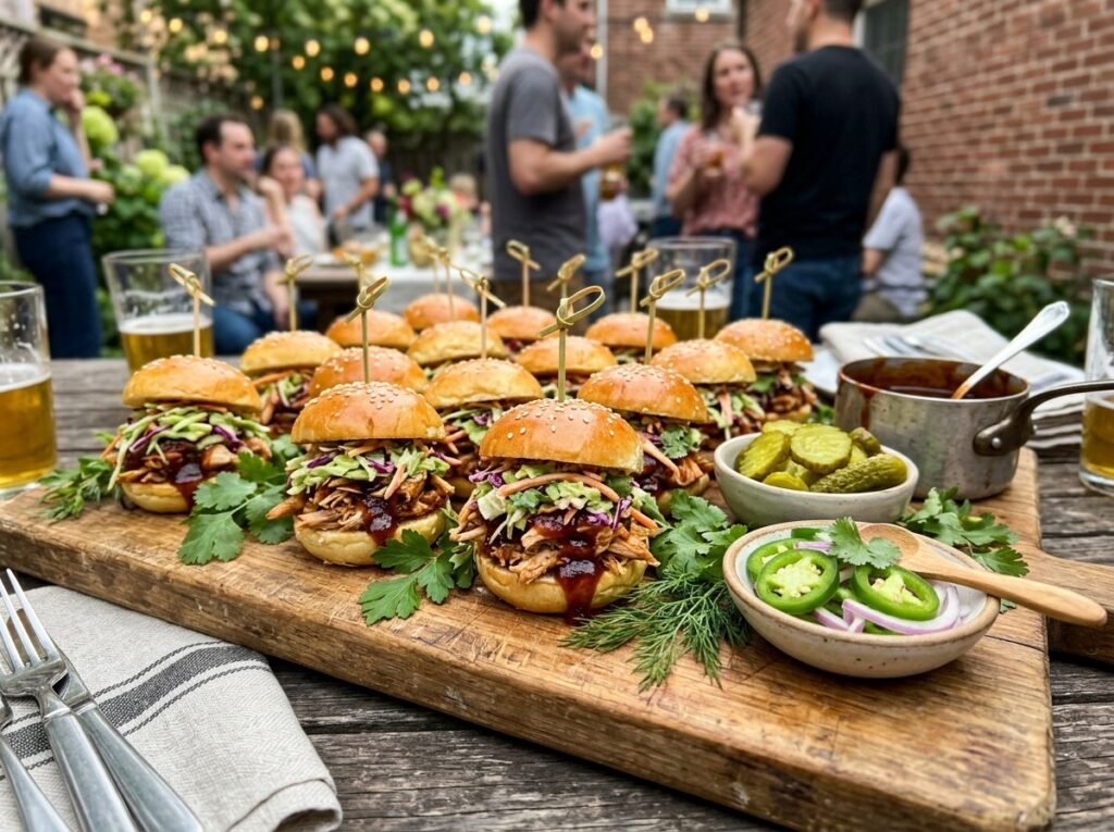 BBQ Chicken Stuffed Mini Sandwiches