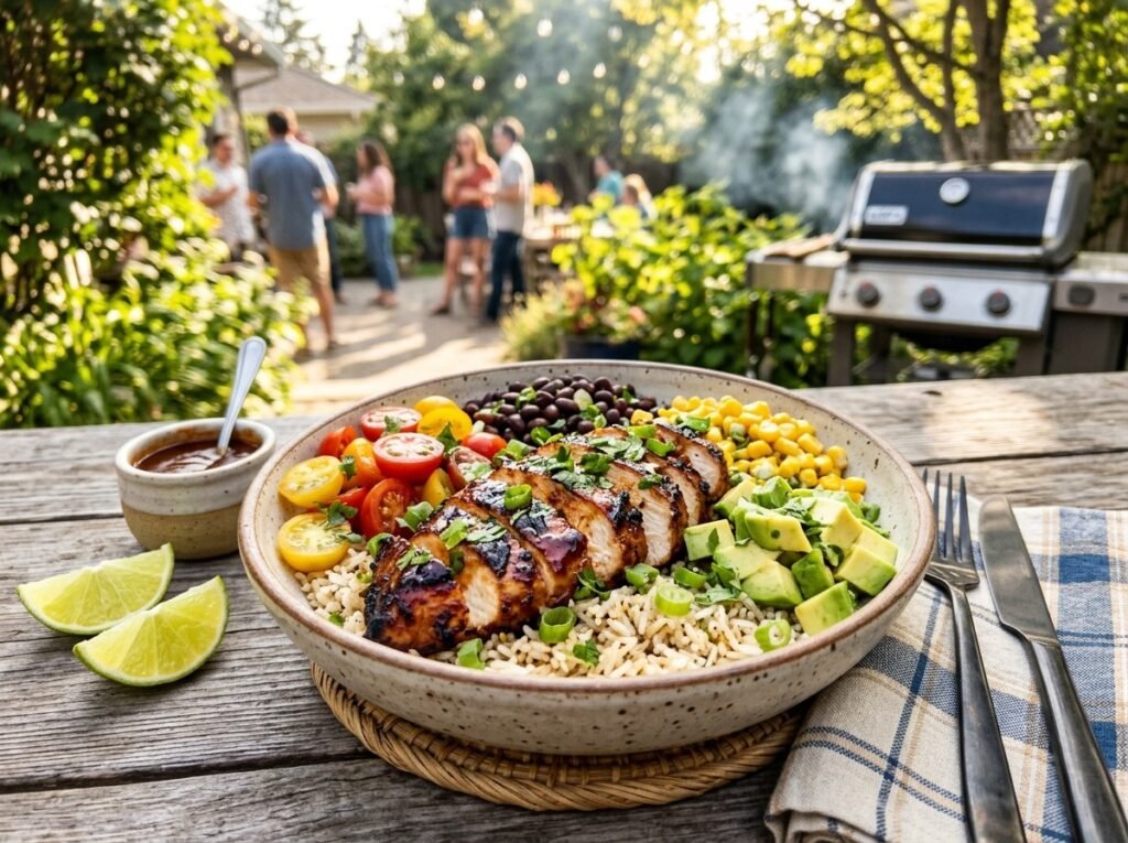 Grilled BBQ Chicken Zesty Bowls