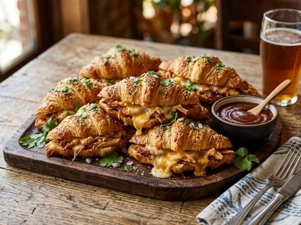 BBQ Chicken Stuffed Croissant Sandwiches