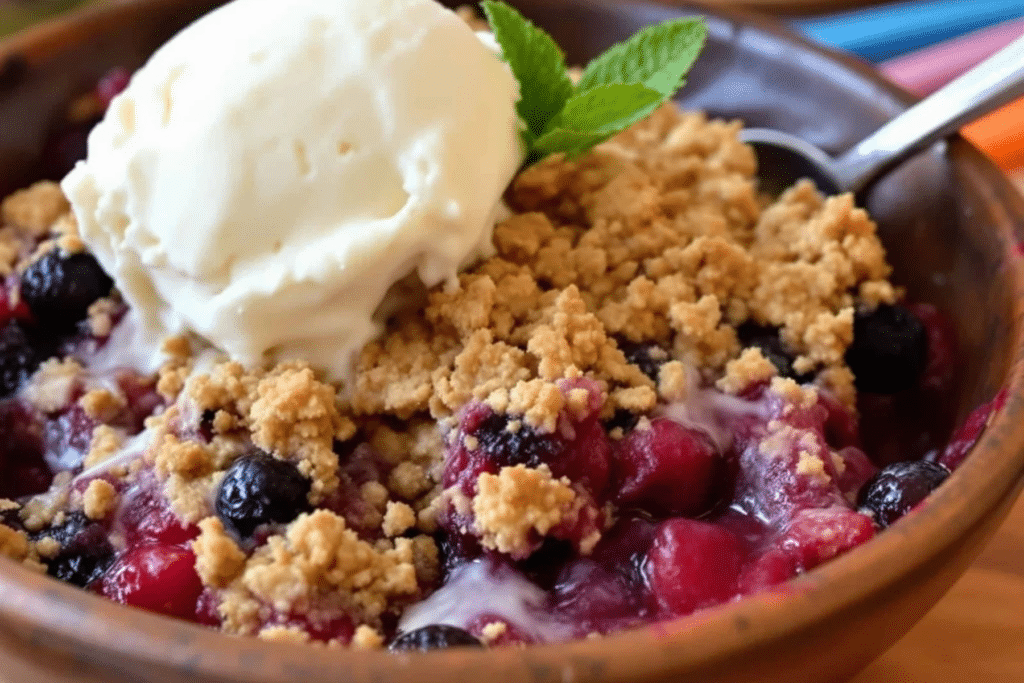 Air Fryer Berry Crisp