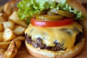 Air Fryer Cheeseburgers