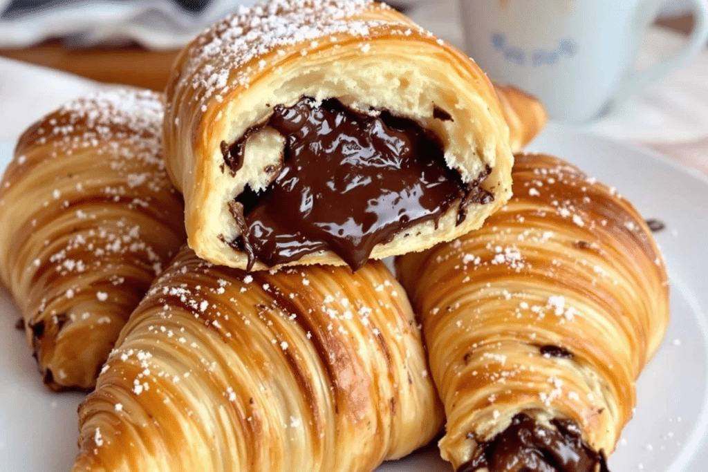 Air Fryer Chocolate Croissants