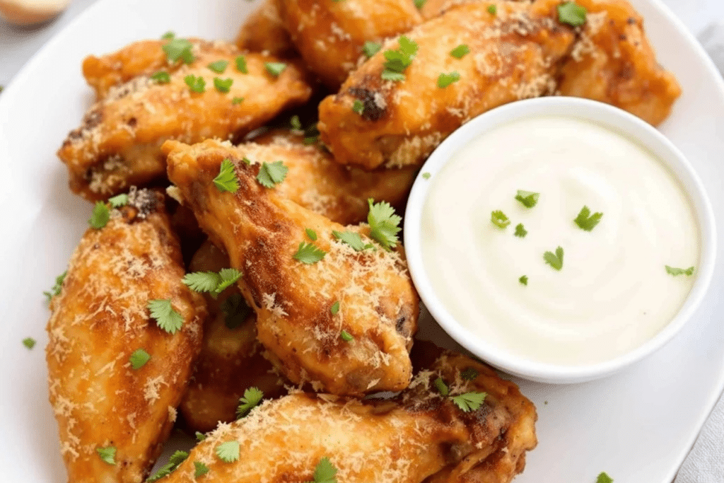 Air Fryer Garlic Parmesan Wings