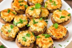 Air Fryer Stuffed Mushrooms