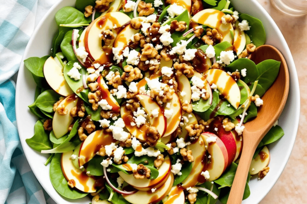 Apple Walnut Spinach Salad