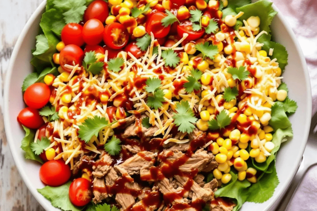 BBQ Pulled Pork Salad Feast