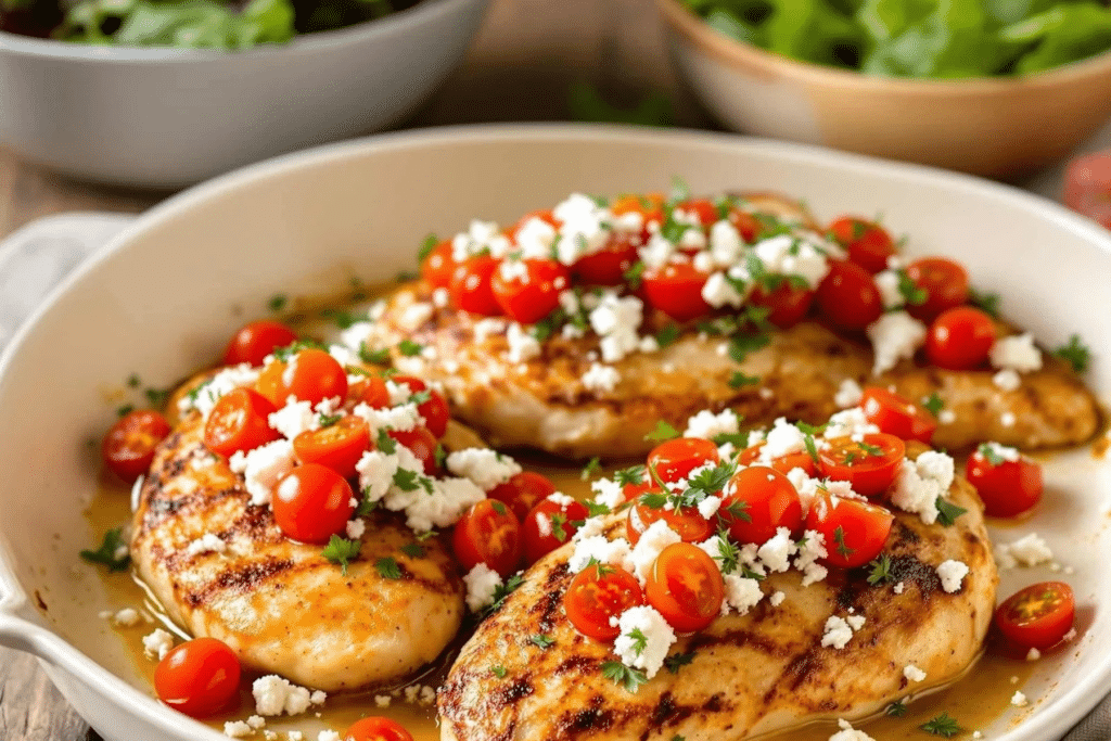 Baked Chicken with Tomatoes and Feta